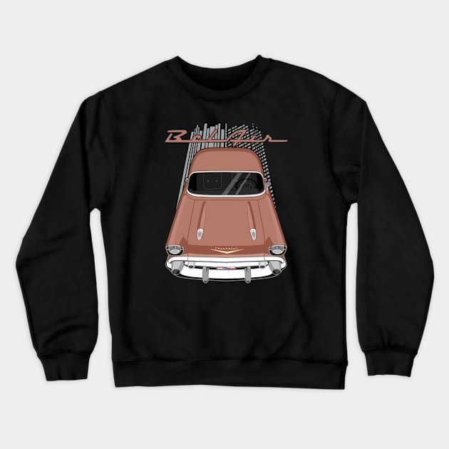 Chevrolet Bel Air 1957 - sierra gold Crewneck Sweatshirt by V8social